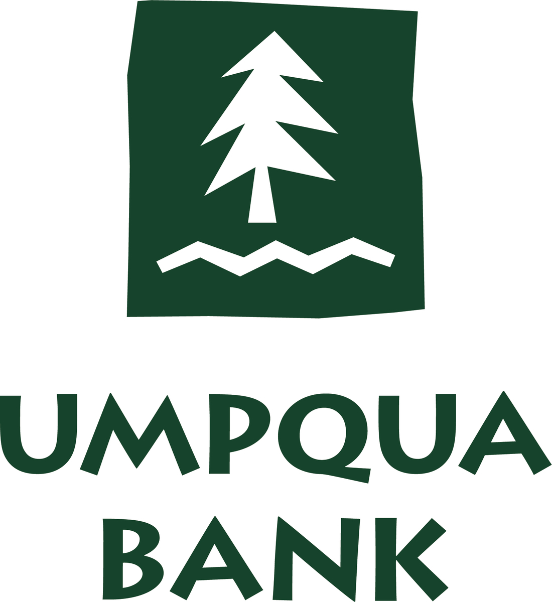 Medium Umpqua primary vertical logo CMYK Dark Green 1